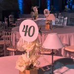 White & gold table numbers (1-60)