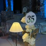 White & gold table numbers (1-60)