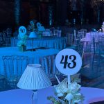 White & gold table numbers (1-60)