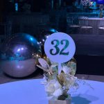 White & gold table numbers (1-60)