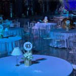 White & gold table numbers (1-60)