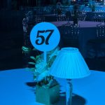 White & gold table numbers (1-60)