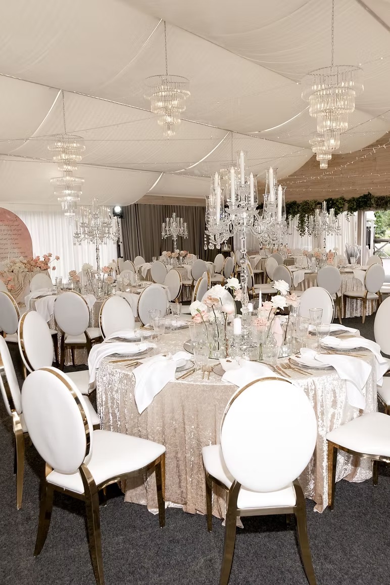 Transparent glasses with gold rim