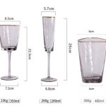 Transparent glasses with gold rim