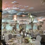 Transparent glasses with gold rim