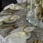 Transparent glasses with gold rim