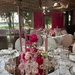 Transparent glasses with gold rim