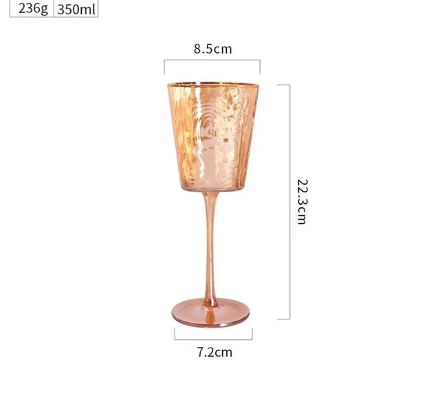 Amber glasses with gold rim