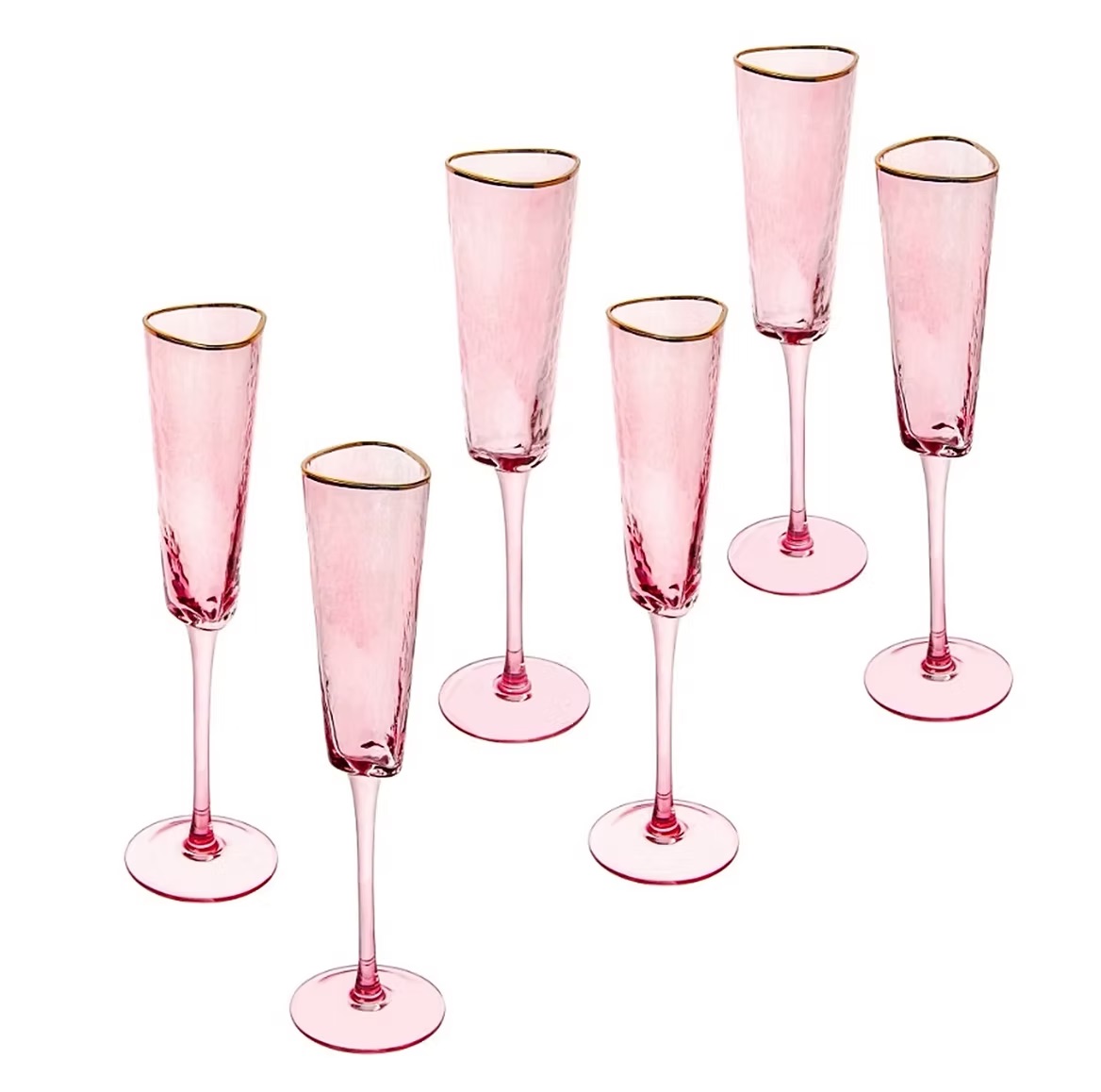 Glasses light pink with gold rim
