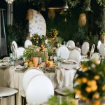 Green glasses with gold rim