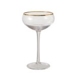 Transparent glasses with gold rim