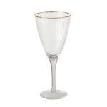 Transparent glasses with gold rim