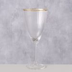 Transparent glasses with gold rim