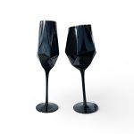 Black glasses with gold rim