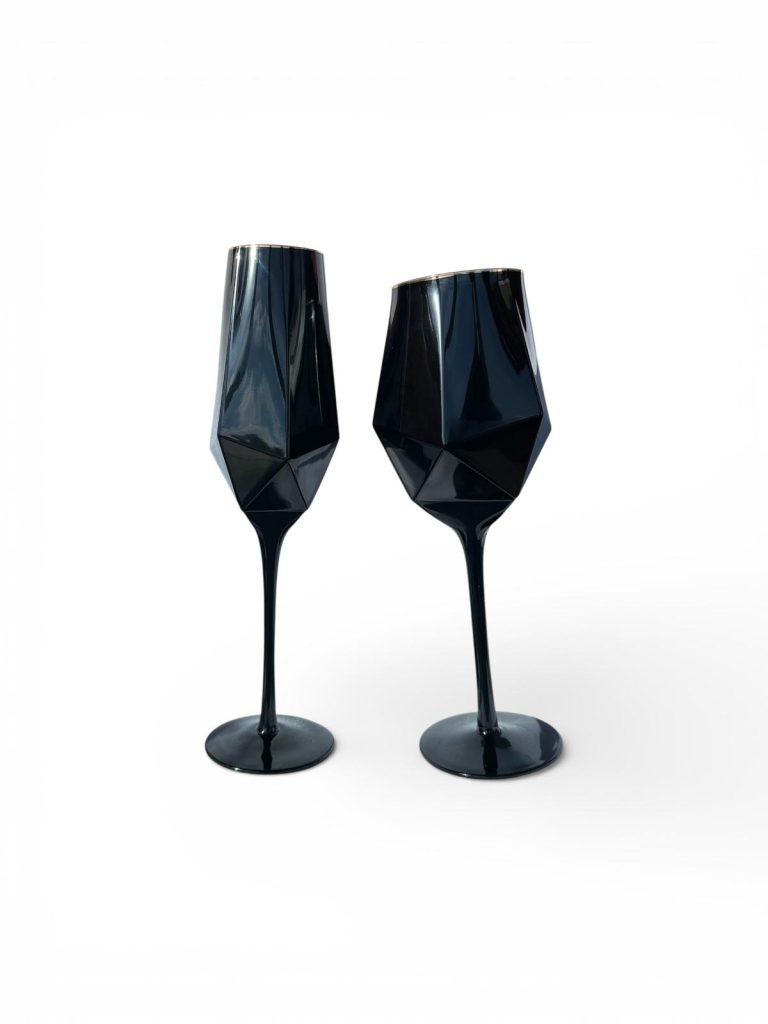 Black glasses with gold rim