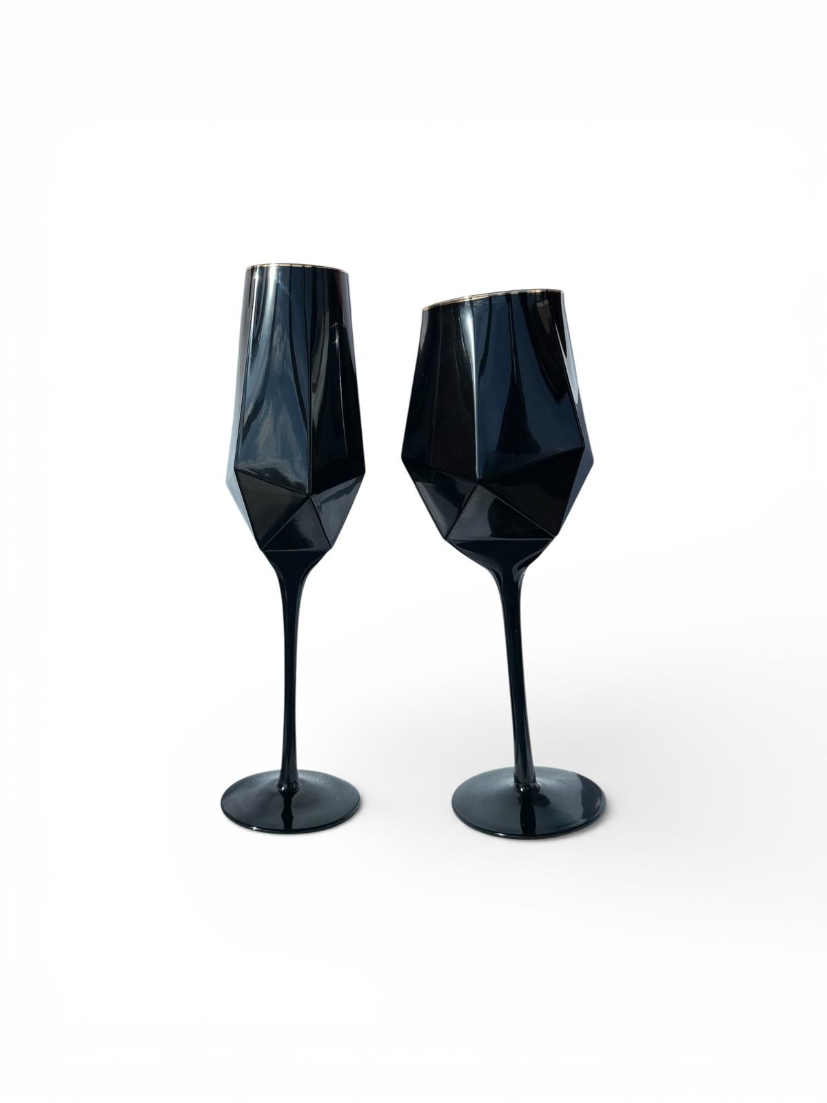 Black glasses with gold rim