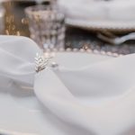 Leaves and pearl napkin ring