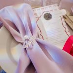 Leaves and pearl napkin ring