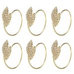 Glitter leaf napkin ring