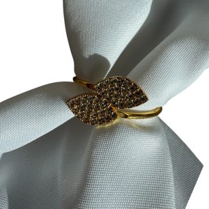 Glitter leaf napkin ring