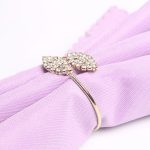 Glitter leaf napkin ring