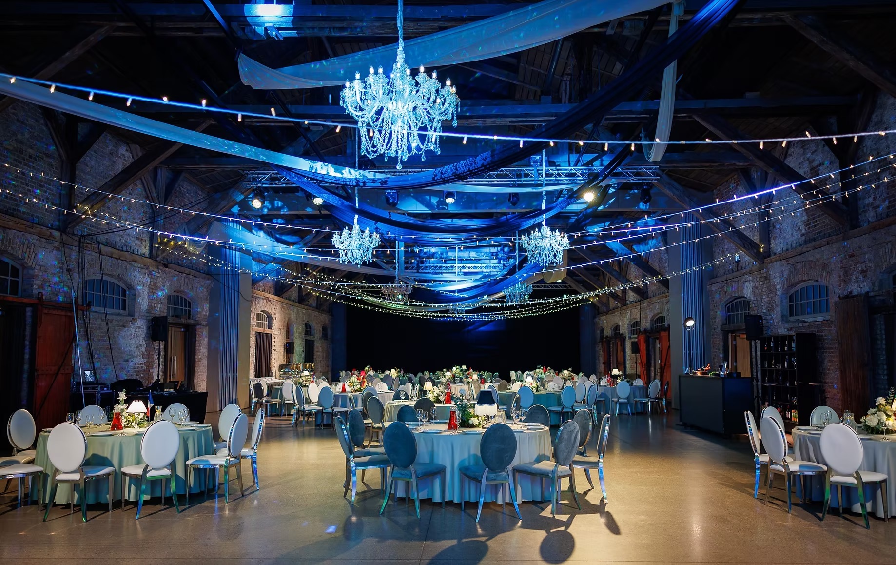 Crystal white chandelier