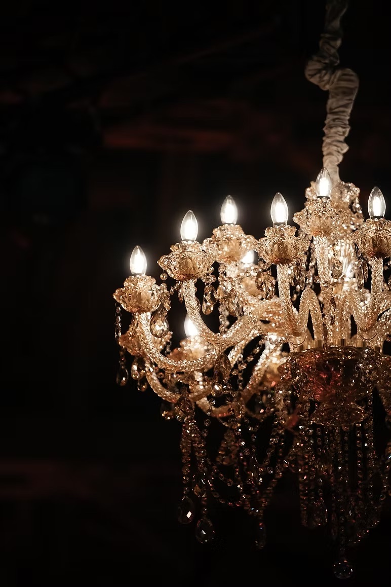 Crystal white chandelier