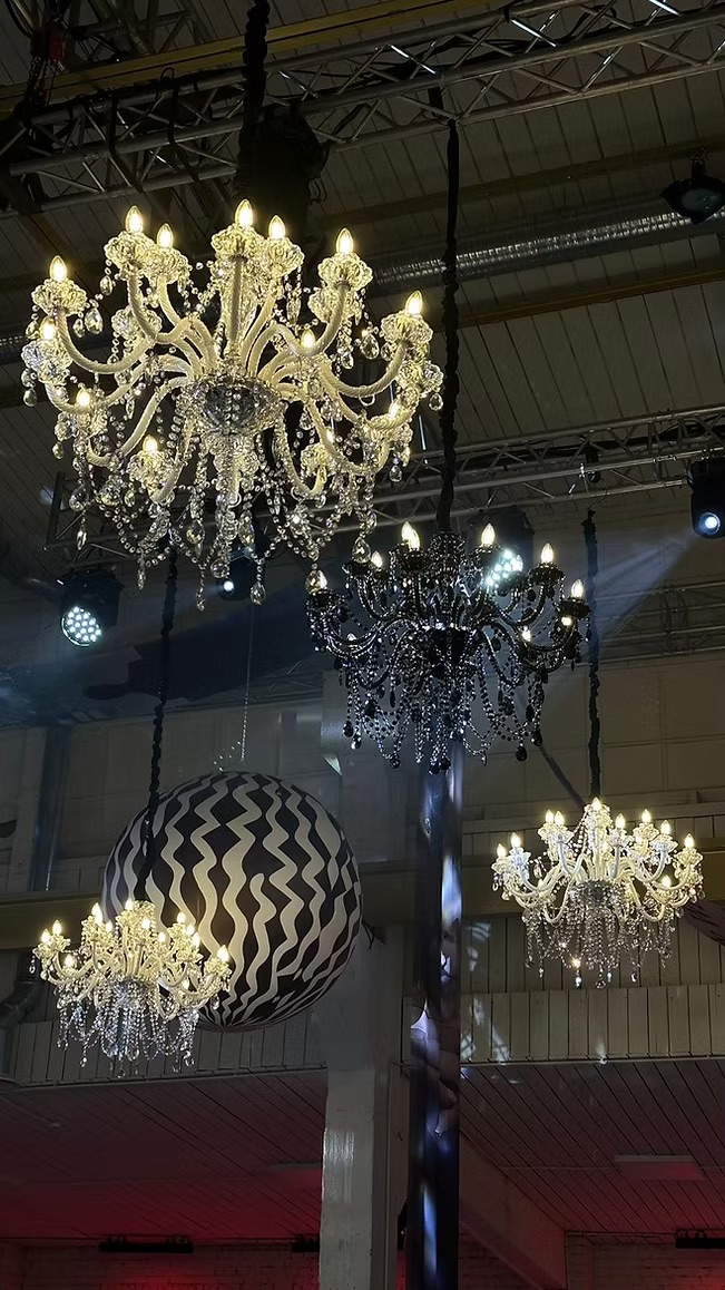 Crystal white chandelier