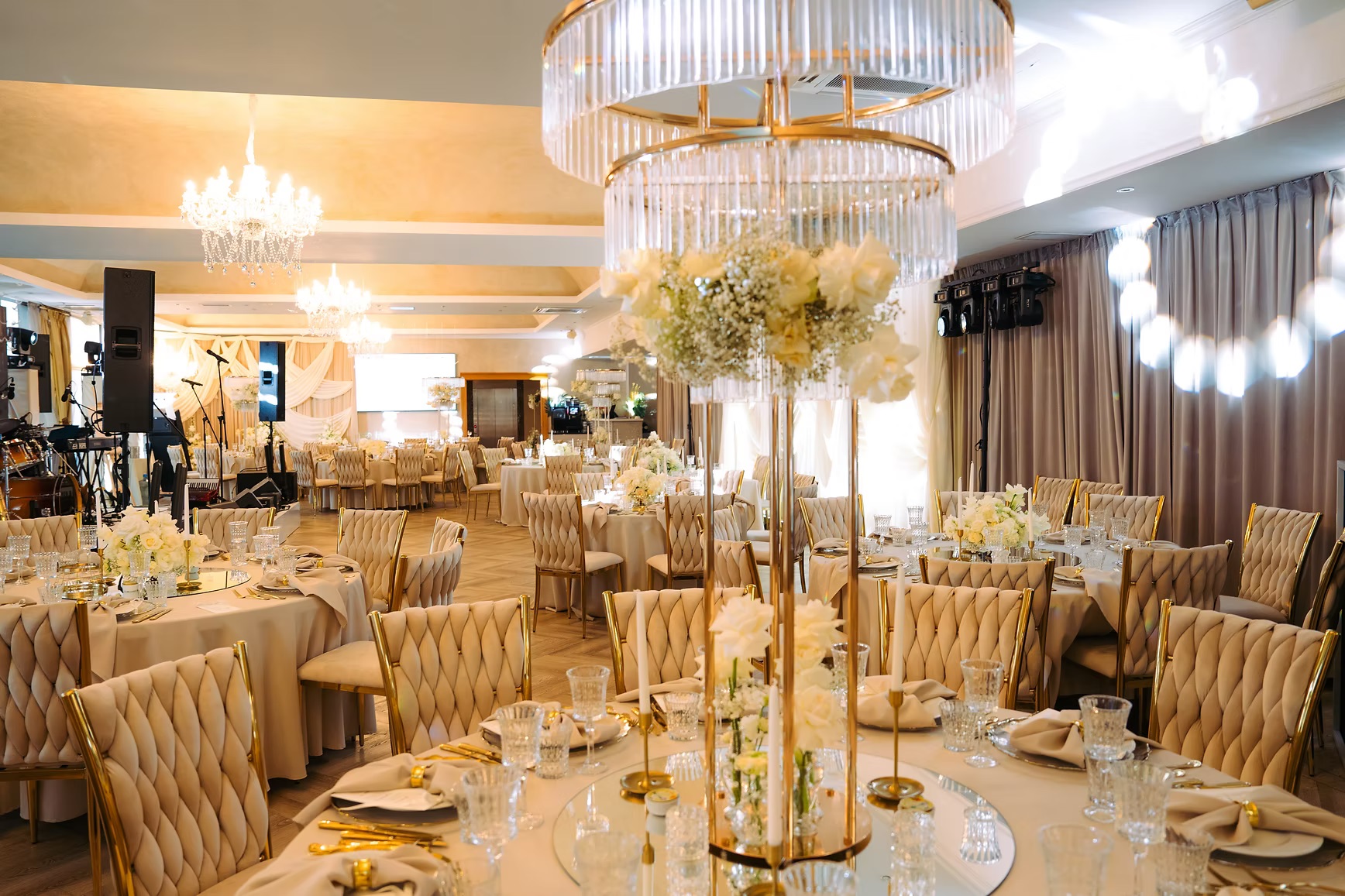 Crystal white chandelier