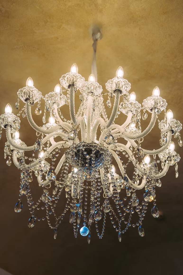 Crystal white chandelier