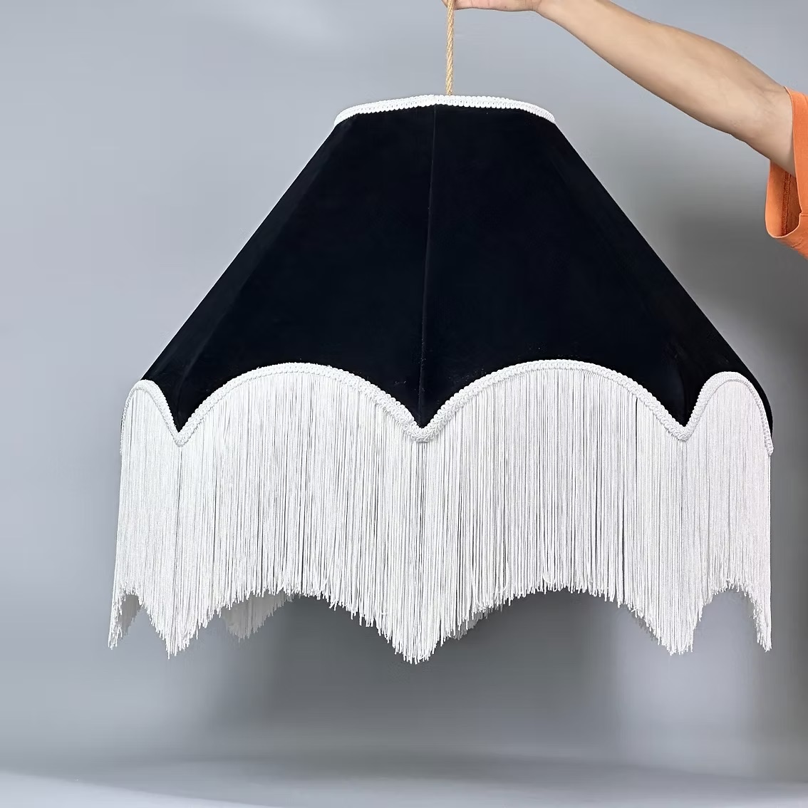 Black lampshade / chandelier