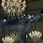 Crystal black chandelier