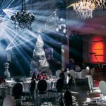 Crystal black chandelier