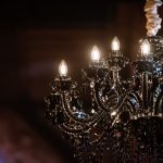 Crystal black chandelier