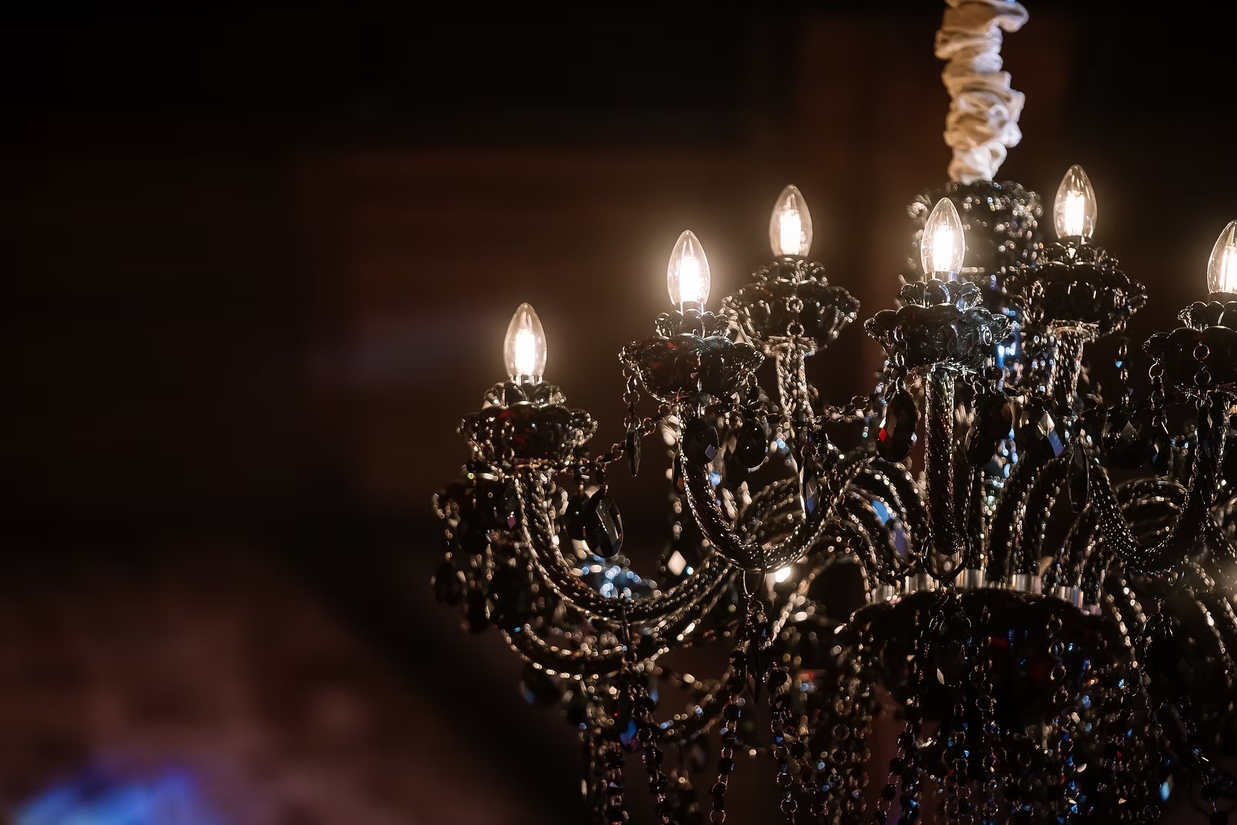 Crystal black chandelier