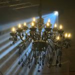 Crystal black chandelier