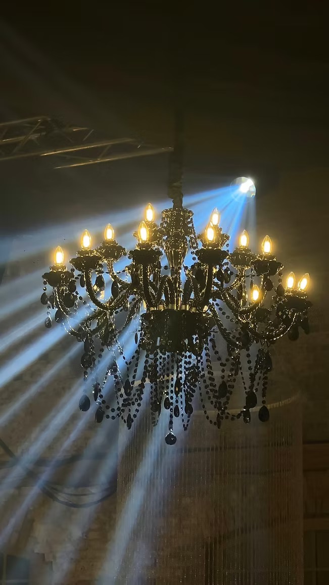 Crystal black chandelier