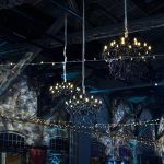 Crystal black chandelier