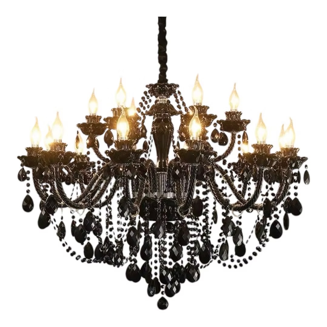 Crystal black chandelier