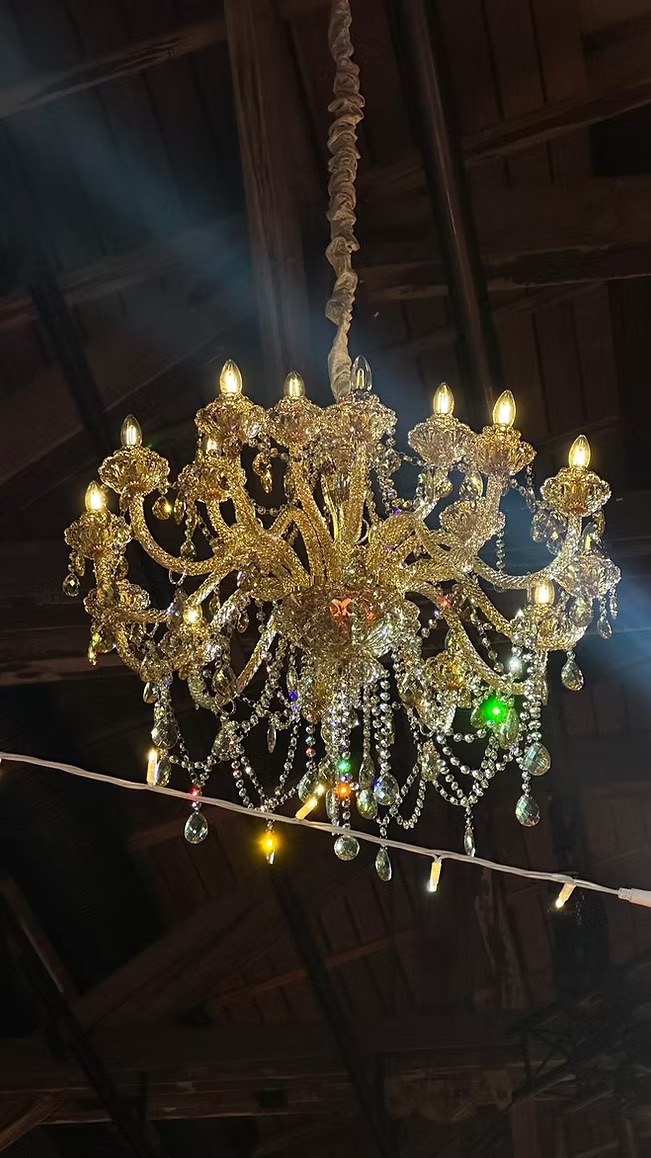 Crystal gold chandelier