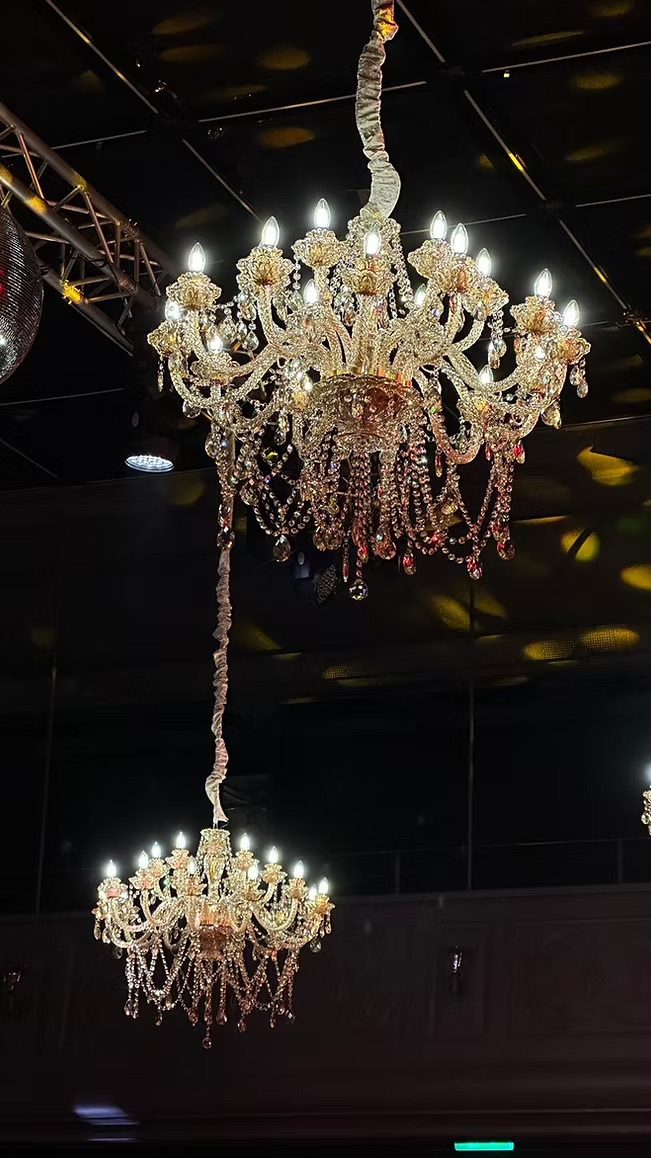 Crystal gold chandelier