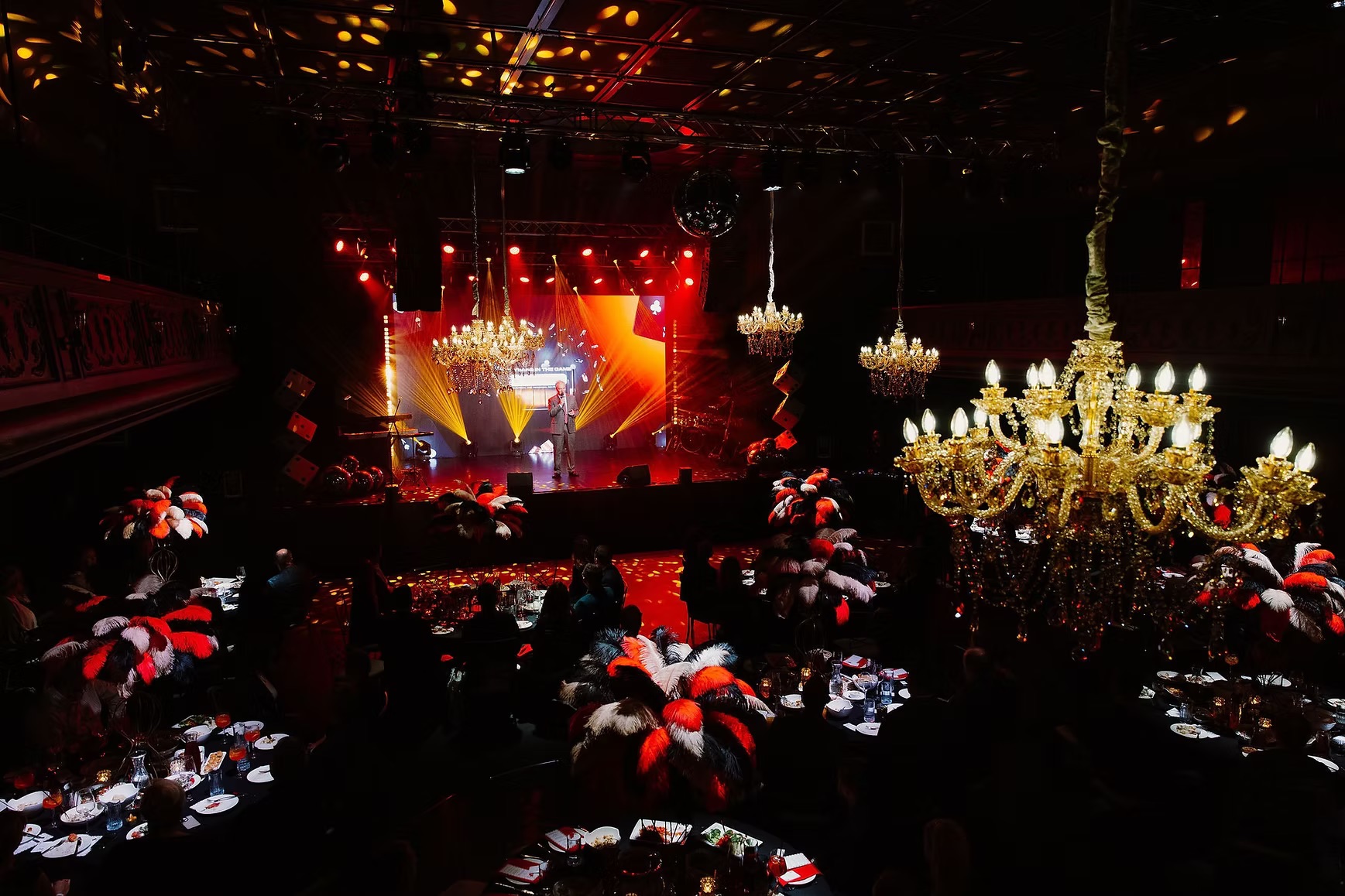 Crystal gold chandelier