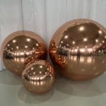 Rose-gold inflatable balloons