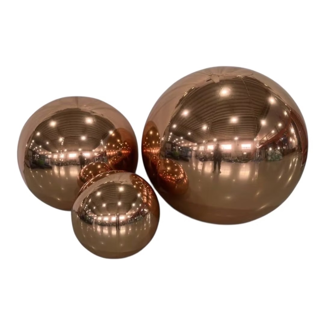 Rose-gold inflatable balloons
