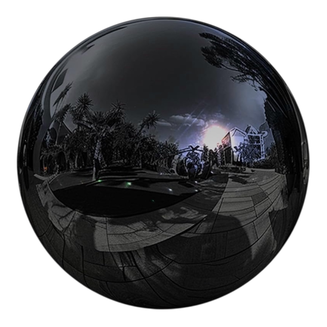 Black inflatable balloons