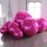 Pink inflatable balloons
