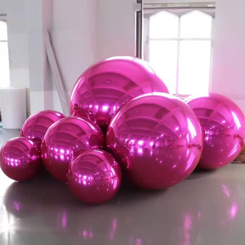 Pink inflatable balloons