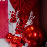 Red inflatable balloons