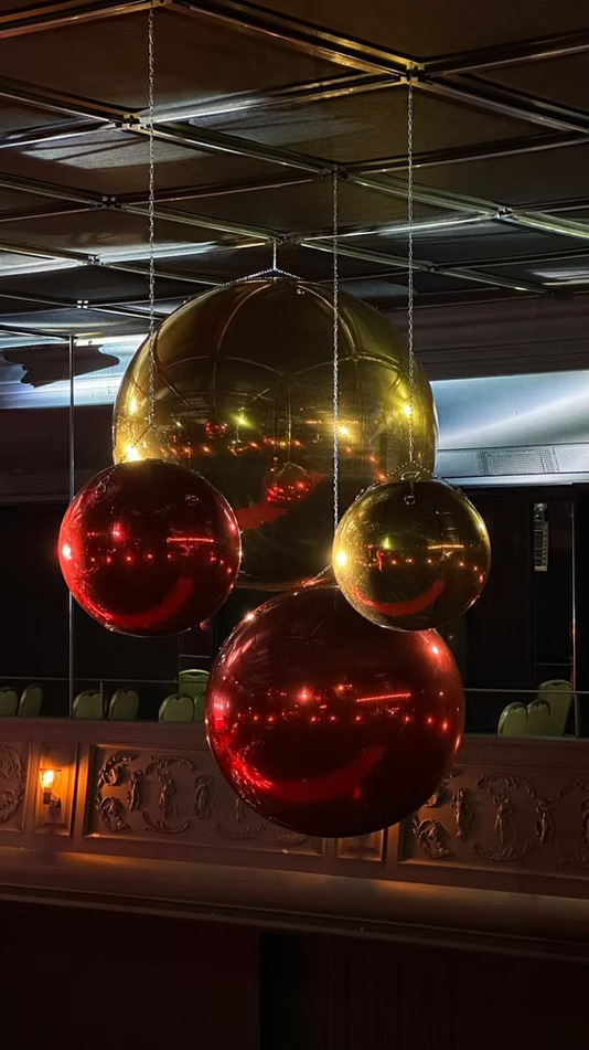 Red inflatable balloons