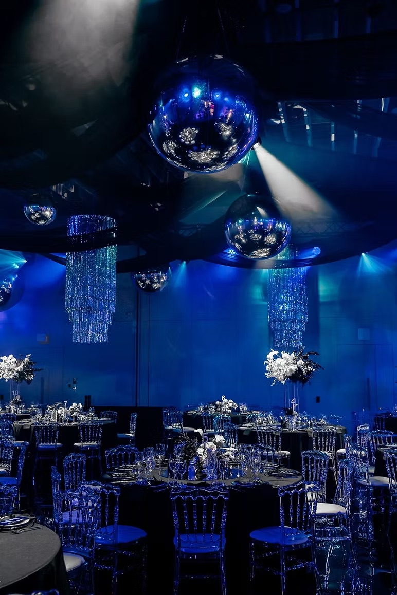 Silver inflatable balloons